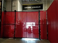 <b>Warehouse Chain Link with Red Slats Fencing for Under Armour</b>